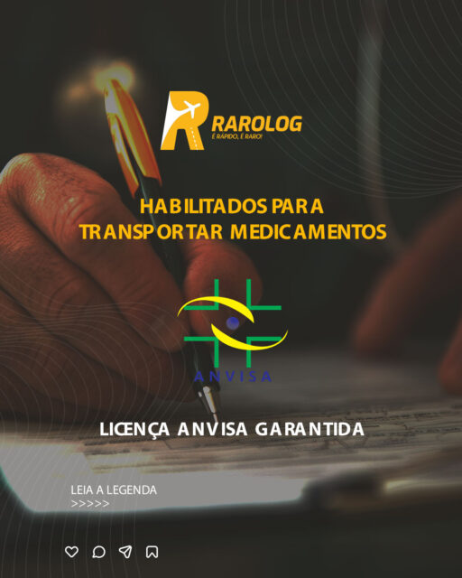 A Rarolog agora conta com a Licença ANVISA para transporte de medicamentos e produtos sensíveis.
Mais uma prova do nosso compromisso com segurança, agilidade e conformidade em cada operação.
🌡️ A confiança que o seu setor precisa, com a velocidade que ele exige.

#TransporteComAnvisa #MedicamentosComSegurança #Rarolog #LogísticaSensível #EntregaEspecializada