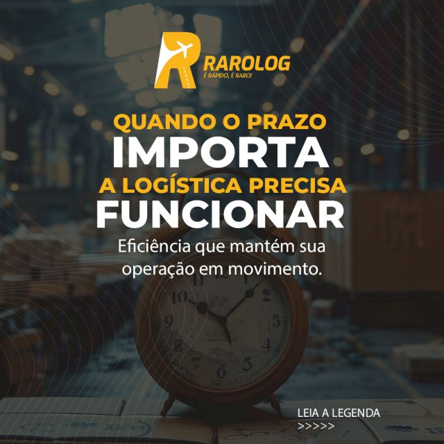A logística impacta diretamente o funcionamento das empresas.

Atrasos, falhas e falta de controle podem comprometer toda a operação.

Por isso, contar com uma logística aérea bem estruturada faz toda a diferença.

Na Rarolog, cada entrega é tratada com planejamento e acompanhamento para garantir mais eficiência no transporte de cargas.

#LogisticaEficiente #TransporteAereo #Rarolog #OperacaoLogistica #LogisticaEmpresarial